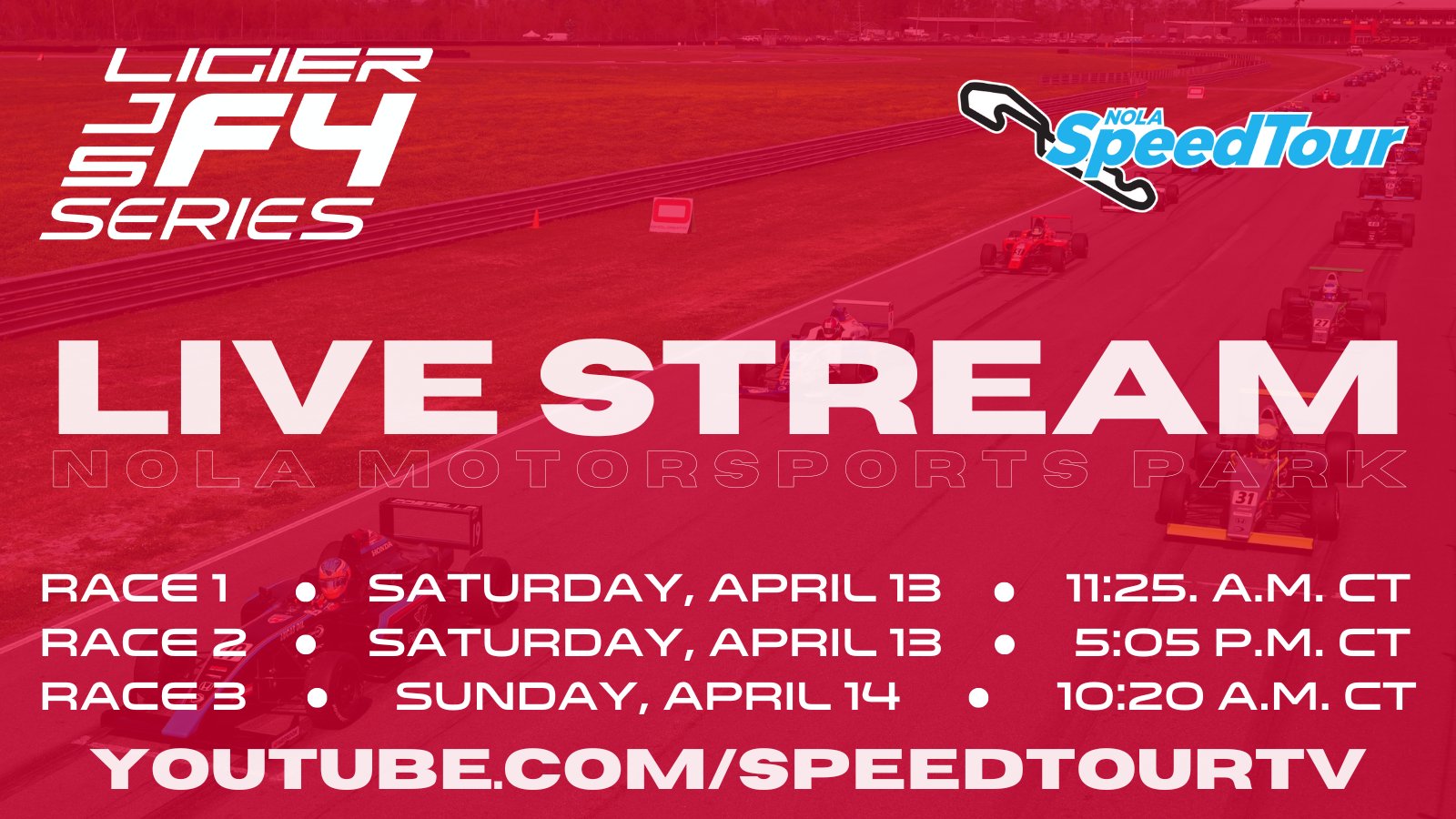 Stream Today’s Races from NOLA Motorsports Park
